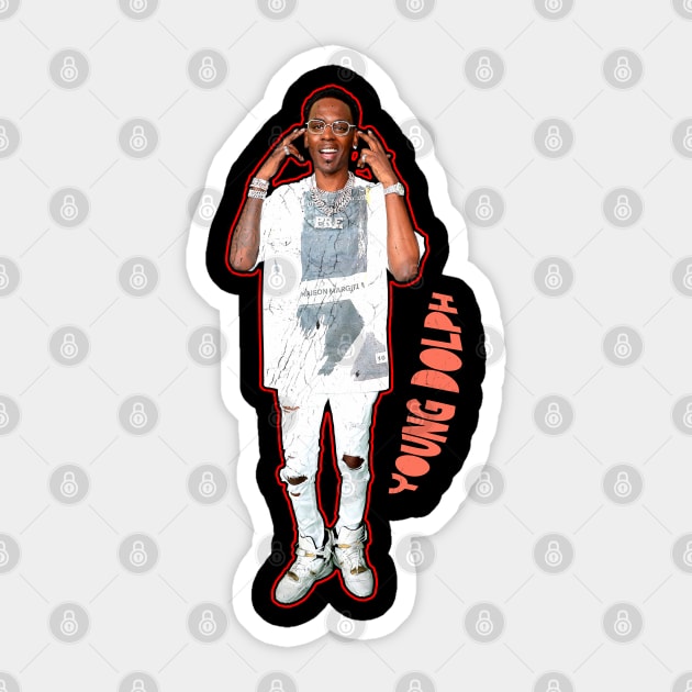 Vintage Young Dolph Sticker by MuraiKacerStore